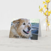 Golden Retriever Foto Happy Vaderdag Kaart (Gele Bloem)