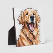 Golden Retriever Fotoplaat (Voorkant)