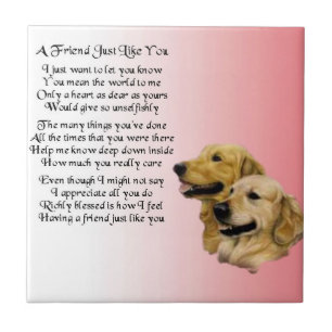 Golden Retriever - Friend Poem Tegel Tegeltje