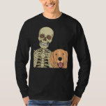 Golden Retriever Friend Scary Skeleton T-shirt<br><div class="desc">Golden Retriever Friend Scary Skeleton</div>