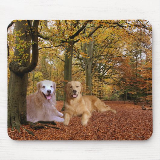 Golden Retriever Friendship Mousepad Muismat (Voorkant)
