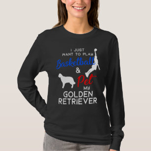 Golden Retriever Funny Basketball Dog Owner Xmas T-shirt