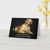 Golden Retriever Funny Birthday Card Kaart (Gele Bloem)