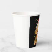 Golden Retriever Funny dog Christmas Santa Hat lig Papieren Bekers (Rechts)