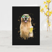 Golden Retriever Funny Dog Gifts Love Kaart (Gele Bloem)