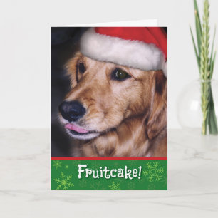 Golden Retriever - Funny kersttaart Feestdagen Kaart