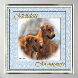 Golden Retriever geeft Art Print