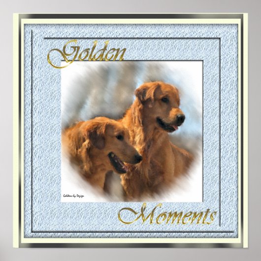 Golden Retriever geeft Art Print (Voorkant)