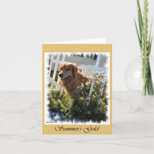 Golden Retriever geeft tekenkaarten Kaart (Voorkant)