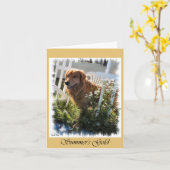 Golden Retriever geeft tekenkaarten Kaart (Gele Bloem)
