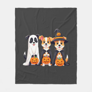 Golden Retriever Geest Halloween Trick Or Treat Do Fleece Deken