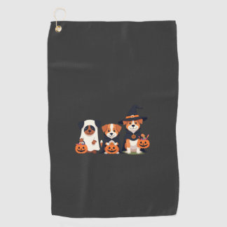 Golden Retriever Geest Halloween Trick Or Treat Do Golfhanddoek