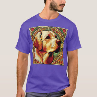 Golden Retriever geliefde ras in Art Nouveau stijl T-shirt