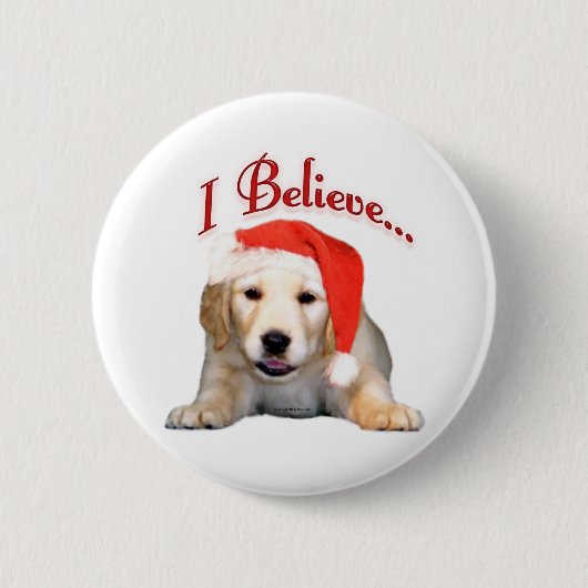 Golden Retriever geloof ik - Button (Voorkant)