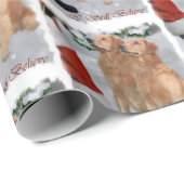 Golden Retriever gelooft kerst Cadeaupapier (Rol Hoek)