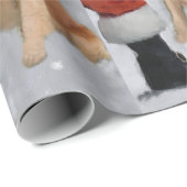Golden Retriever gelooft kerst Cadeaupapier (Rol Hoek)