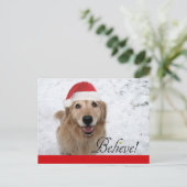 Golden Retriever gelooft kerst Feestdagenkaart (Staand voorkant)