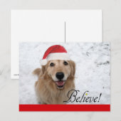 Golden Retriever gelooft kerst Feestdagenkaart (Voorkant / Achterkant)