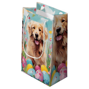 Golden Retriever Gelukkig Pasen Klein Cadeauzakje
