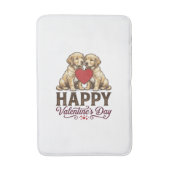 Golden Retriever Gelukkig Valentijnsdag Badmat (Voorkant Verticaal)