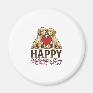 Golden Retriever Gelukkig Valentijnsdag Magneet