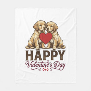 Golden Retriever Gelukkige Valentijnsdag Fleece Deken