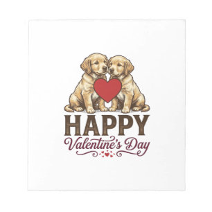 Golden Retriever Gelukkige Valentijnsdag Notitieblok