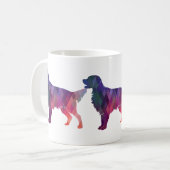 Golden Retriever Geometric Pattern Silhouette Koffiemok (Voorkant links)