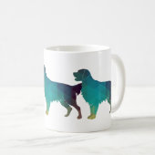Golden Retriever Geometric Pattern Silhouette Koffiemok (Voorkant rechts)
