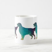 Golden Retriever Geometric Pattern Silhouette Koffiemok (Center)