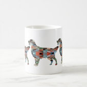 Golden Retriever Geometric Pattern Silhouette Koffiemok (Center)