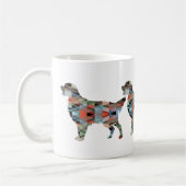 Golden Retriever Geometric Pattern Silhouette Koffiemok (Links)