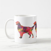 Golden Retriever Geometric Pattern Silhouette Koffiemok (Links)