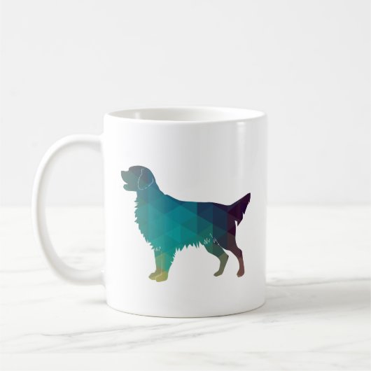 Golden Retriever Geometric Pattern Silhouette Koffiemok (Links)