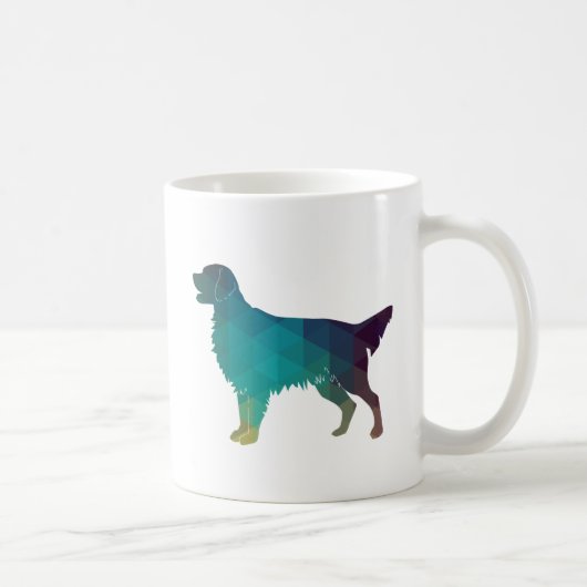 Golden Retriever Geometric Pattern Silhouette Koffiemok (Rechts)