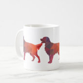 Golden Retriever Geometric Pattern Silhouette Koffiemok (Voorkant links)