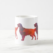 Golden Retriever Geometric Pattern Silhouette Koffiemok (Center)