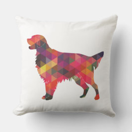 Golden Retriever Geometric Pattern Silhouette Kussen