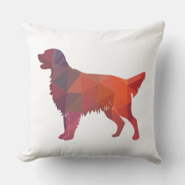Golden Retriever Geometric Pattern Silhouette Kussen