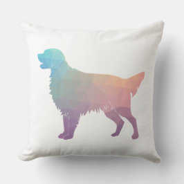 Golden Retriever Geometric Pattern Silhouette Kussen