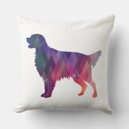 Golden Retriever Geometric Pattern Silhouette Kussen