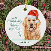Golden Retriever Gepersonaliseerde Hond Vrolijk Ke Keramisch Ornament