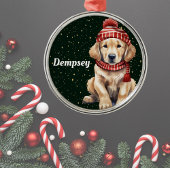 Golden Retriever Gepersonaliseerde Kerst Ornament