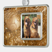 Golden Retriever Gepersonaliseerde Kerst Ornament (Links)
