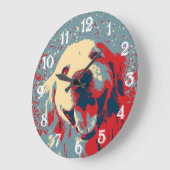 Golden Retriever gestileerde tekening Grote Klok (Hoek)