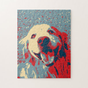 Golden Retriever gestileerde tekening Legpuzzel