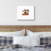 Golden Retriever Ghost Halloween Hondenliefhebbers Canvas Afdruk (Insitu (Slaapkamer))