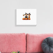 Golden Retriever Ghost Halloween Hondenliefhebbers Canvas Afdruk (Insitu (Woonkamer))