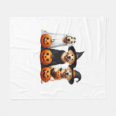 Golden Retriever Ghost Halloween Hondenliefhebbers Fleece Deken (Voorkant (Horizontaal))