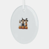 Golden Retriever Ghost Halloween Hondenliefhebbers Glas Ornament (Voorkant links)